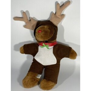 Caltoy Small Plush Bear Brown Reinbear Reindeer Costume Vintage Holiday